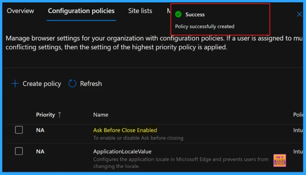 Enable Disable Ask Before Closing a Window with Multiple Tabs Policy in Edge Browser using M365 Admin Center 13 Enable Disable Ask Before Closing a Window with Multiple Tabs Policy in Edge Browser using M365 Admin Center - Fig.12