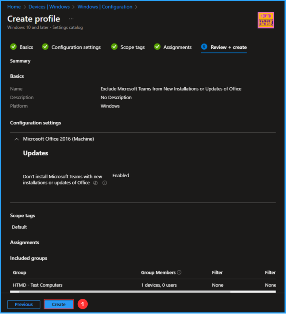 Best Method to Prevent Microsoft Teams from Office New Installations or Updates using Intune. Fig. 10