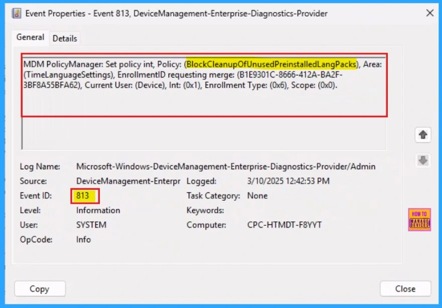 Allow or Block Cleanup of Unused Preinstalled Language Packs using Intune 14 Allow or Block Cleanup of Unused Preinstalled Language Packs using Intune Settings Catalog - Fig.13