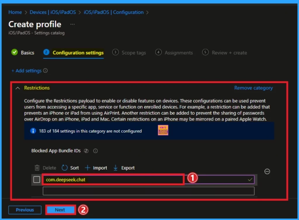Block DeepSeek on iOS or iPadOS using Intune Blocked App Bundle IDs Policy - Fig.6