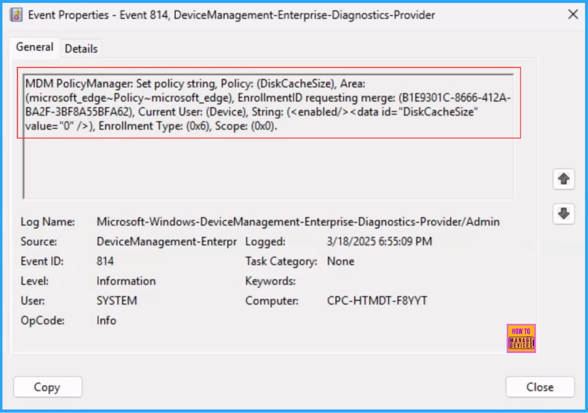 Configure Disk Cache Size in MS Edge Browser using M365 Admin Center Policy 13 Configure Disk Cache Size in MS Edge Browser using M365 Admin Center Policy - Fig.12