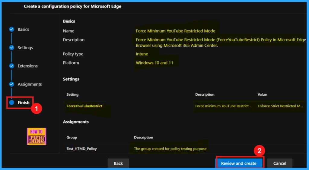 Force Minimum YouTube Restricted Mode Policy in Microsoft Edge Browser using M365 Admin Center 11 Force Minimum YouTube Restricted Mode Policy in Microsoft Edge Browser using M365 Admin Center - Fig.10