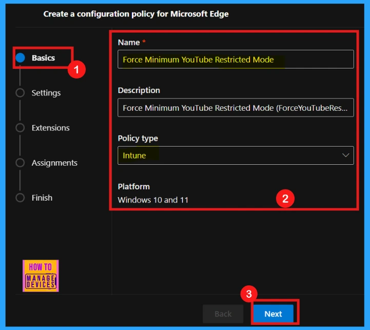 Force Minimum YouTube Restricted Mode Policy in Microsoft Edge Browser using M365 Admin Center 3 Force Minimum YouTube Restricted Mode Policy in Microsoft Edge Browser using M365 Admin Center - Fig.2