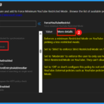 Force Minimum YouTube Restricted Mode Policy in Microsoft Edge Browser using M365 Admin Center 1 Force Minimum YouTube Restricted Mode Policy in Microsoft Edge Browser using M365 Admin Center
