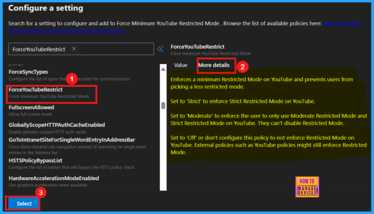 Force Minimum YouTube Restricted Mode Policy In Microsoft Edge Browser ...