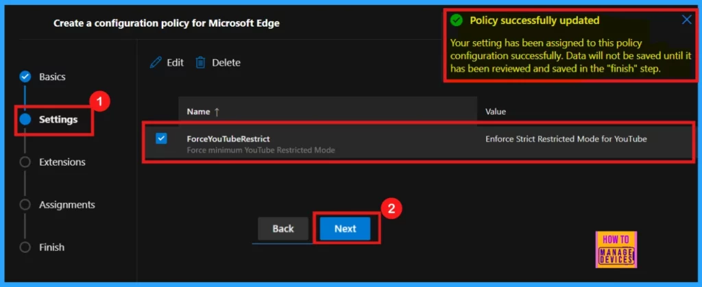 Force Minimum YouTube Restricted Mode Policy in Microsoft Edge Browser using M365 Admin Center 7 Force Minimum YouTube Restricted Mode Policy in Microsoft Edge Browser using M365 Admin Center - Fig.6