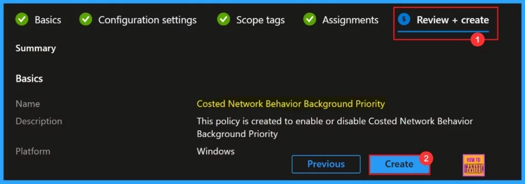 How to Set Always Transfer in Costed Network Behavior Background Priority using Intune Policy - Fig.10