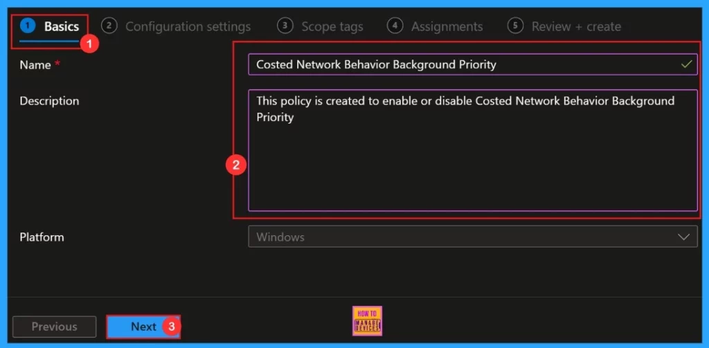 How to Set Always Transfer in Costed Network Behavior Background Priority using Intune Policy - Fig.4