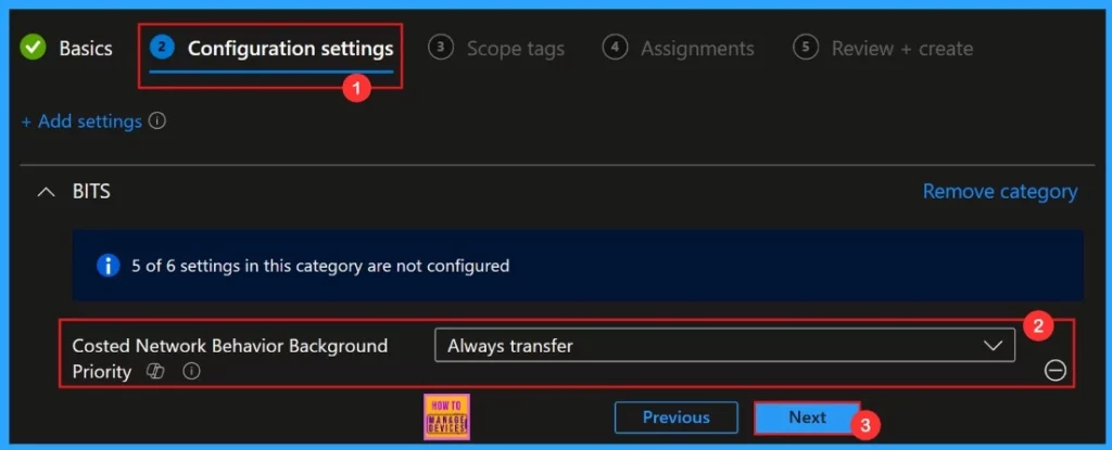How to Set Always Transfer in Costed Network Behavior Background Priority using Intune Policy - Fig.7
