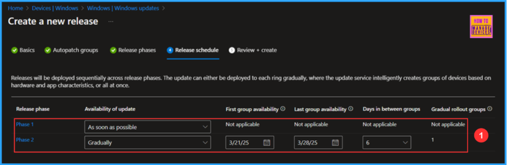 Easy way to Create Autopatch Multi-Phase Release with Intune. Fig. 7