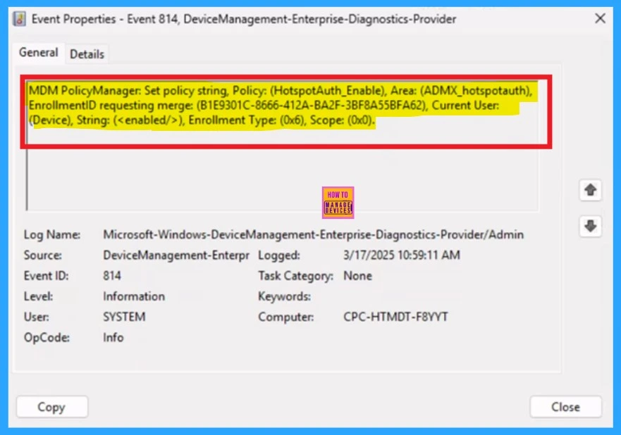 Enable Disable Hotspot Authentication using Intune Policy - Fig.11