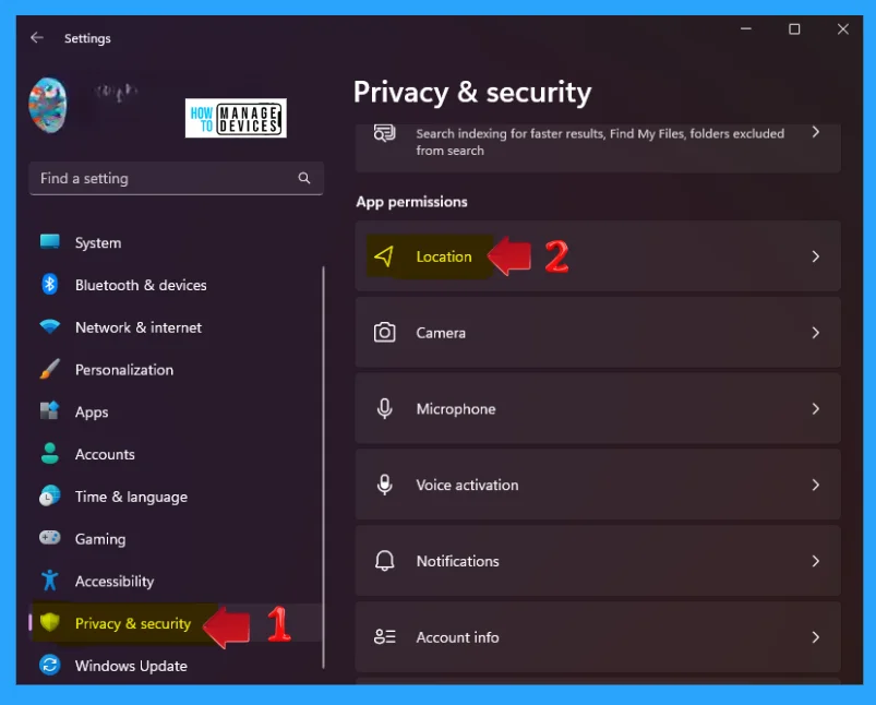 Enable Disable Notify When Apps Request Location in Windows 11- Fig. 2