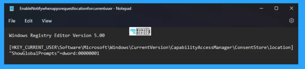 Enable Disable Notify When Apps Request Location in Windows 11- Fig. 6