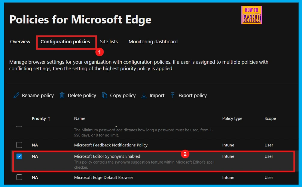 Enable or Disable Microsoft Editor Synonyms Policy in Edge Browser using M365 Admin Center 12 Enable or Disable Microsoft Editor Synonyms Policy in Edge Browser using M365 Admin Center - Fig.11