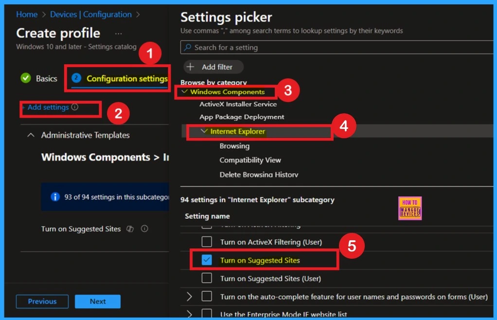 Enable or Disable Suggested Sites in Microsoft Edge using Intune Policy-Fig.4