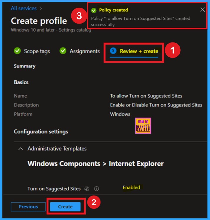 Enable or Disable Suggested Sites in Microsoft Edge using Intune Policy-Fig.8