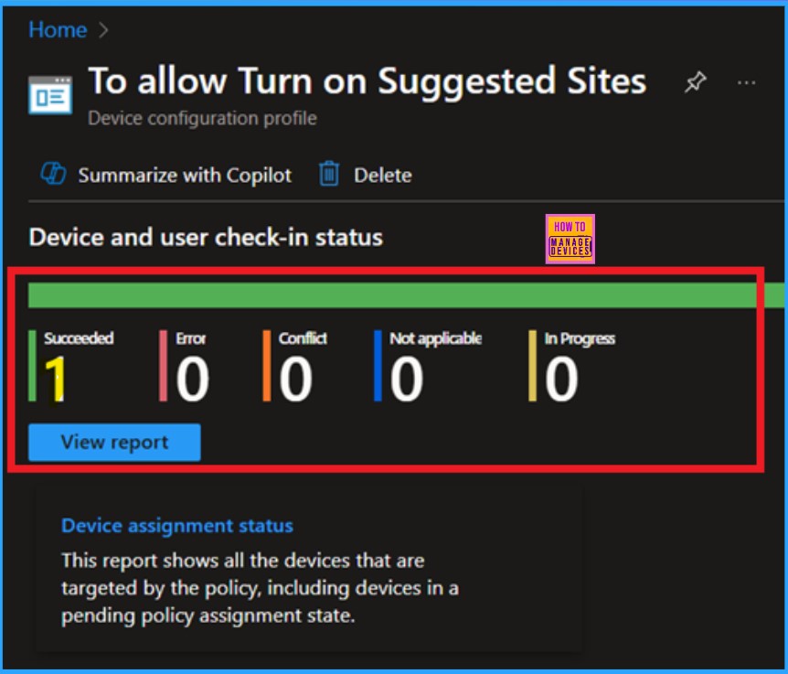 Enable or Disable Suggested Sites using Intune Policy-Fig.9
