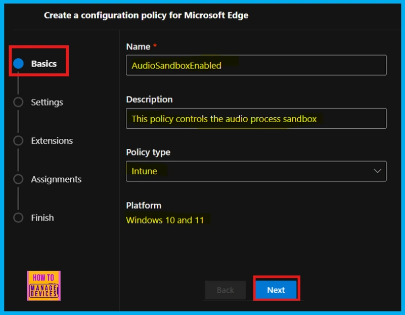 Enable or Disable Audio Sandbox to Run Policy in MS Edge Browser using M365 Admin Center 3 Enable or Disable the Audio Sandbox to Run Policy in MS Edge Browser using M365 Admin Center - Fig.2