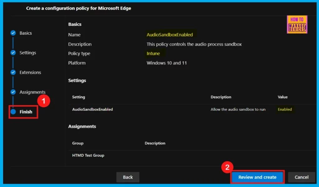Enable or Disable Audio Sandbox to Run Policy in MS Edge Browser using M365 Admin Center 11 Enable or Disable the Audio Sandbox to Run Policy in MS Edge Browser using M365 Admin Center - Fig.10