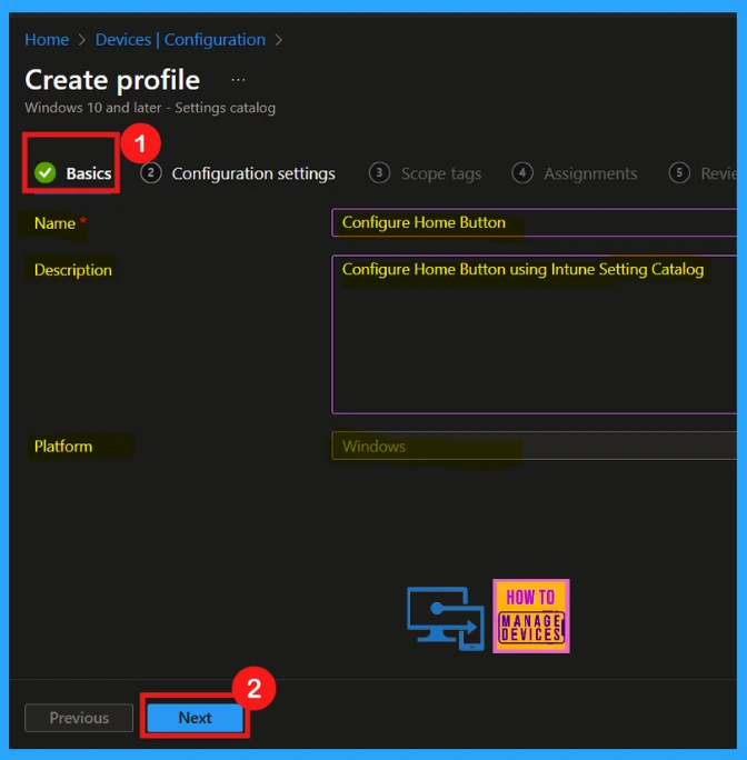 How to Configure Home Button and Load Start Page using Intune Policy - Fig.4