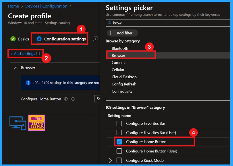 How to Configure Home Button and Load Start Page using Intune Policy - Fig.5