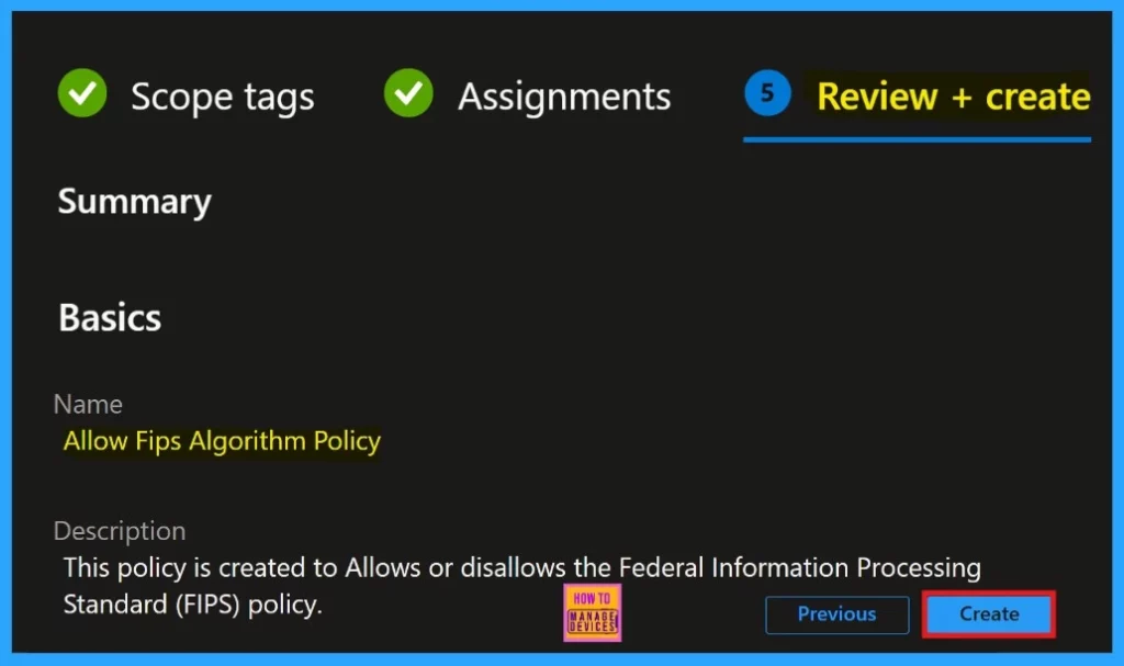 Allows or Disallows the FIPS Algorithm Policy using Intune Setting Catalog - Fig.12
