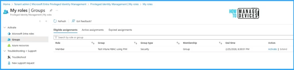 How to Assign Custom Intune Role Based Access to Azure AD Groups using Microsoft Entra PIM - Fig.10