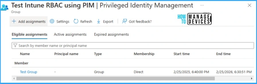 How to Assign Custom Intune Role Based Access to Azure AD Groups using Microsoft Entra PIM - Fig.7