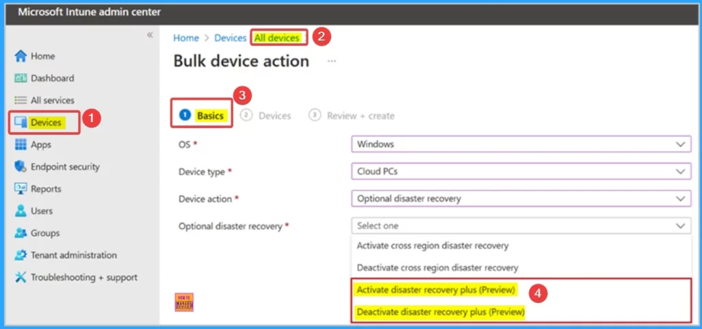 How to Configure Windows 365 Disaster Recovery Plus in Intune - Fig.4 - Creds to MS