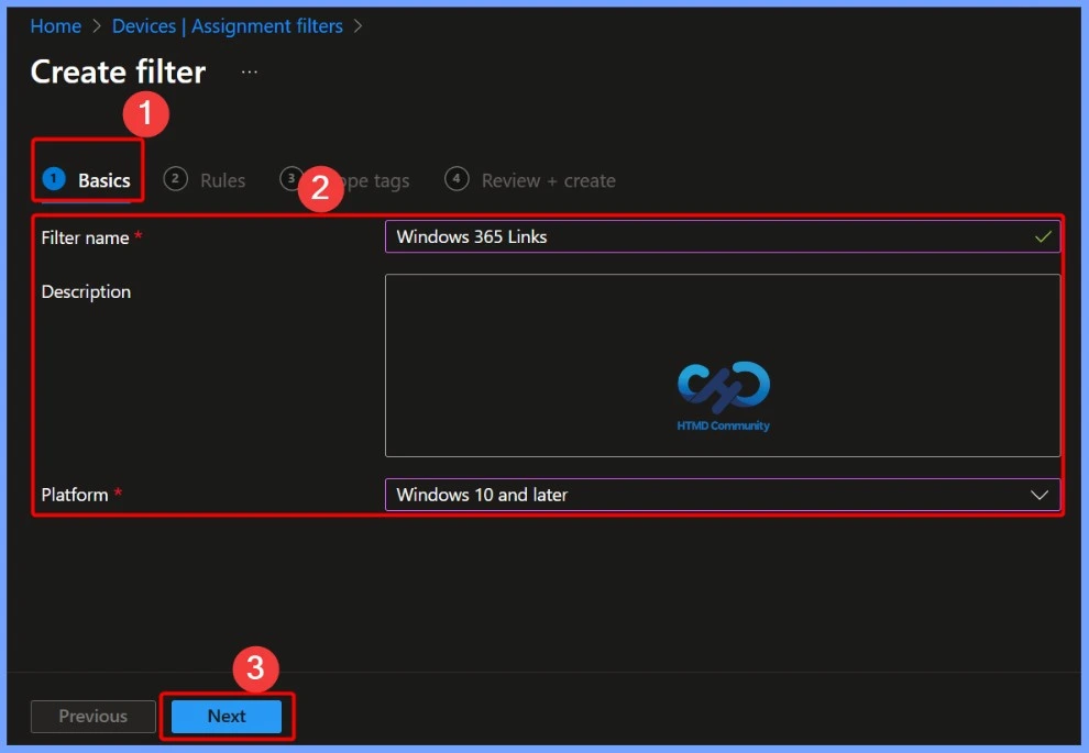 How to Create a Device Filter for Windows 365 Link Device using Intune - Fig.2
