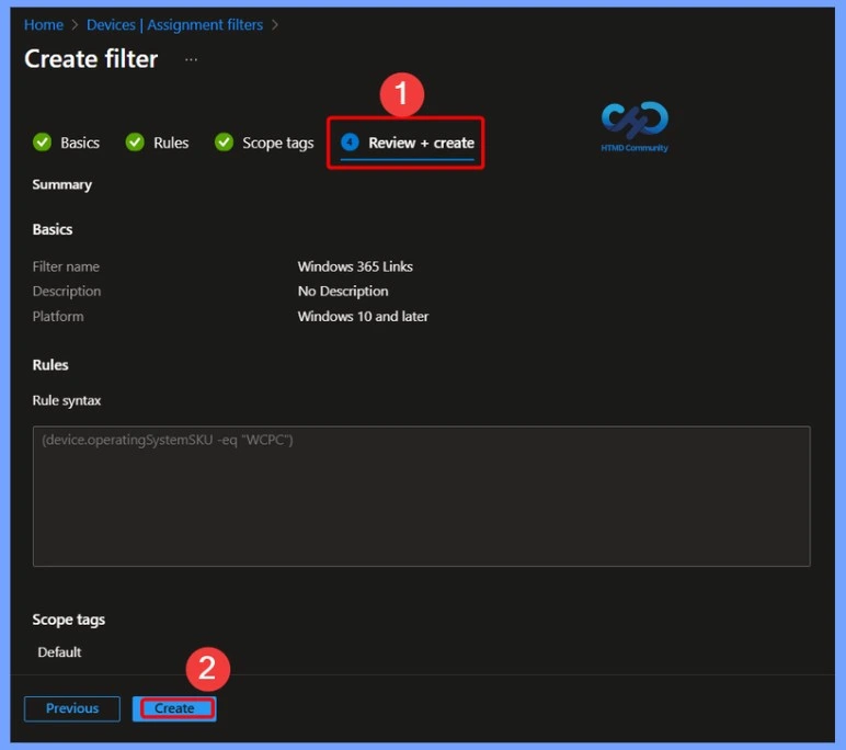 How to Create a Device Filter for Windows 365 Link Device using Intune - Fig.5