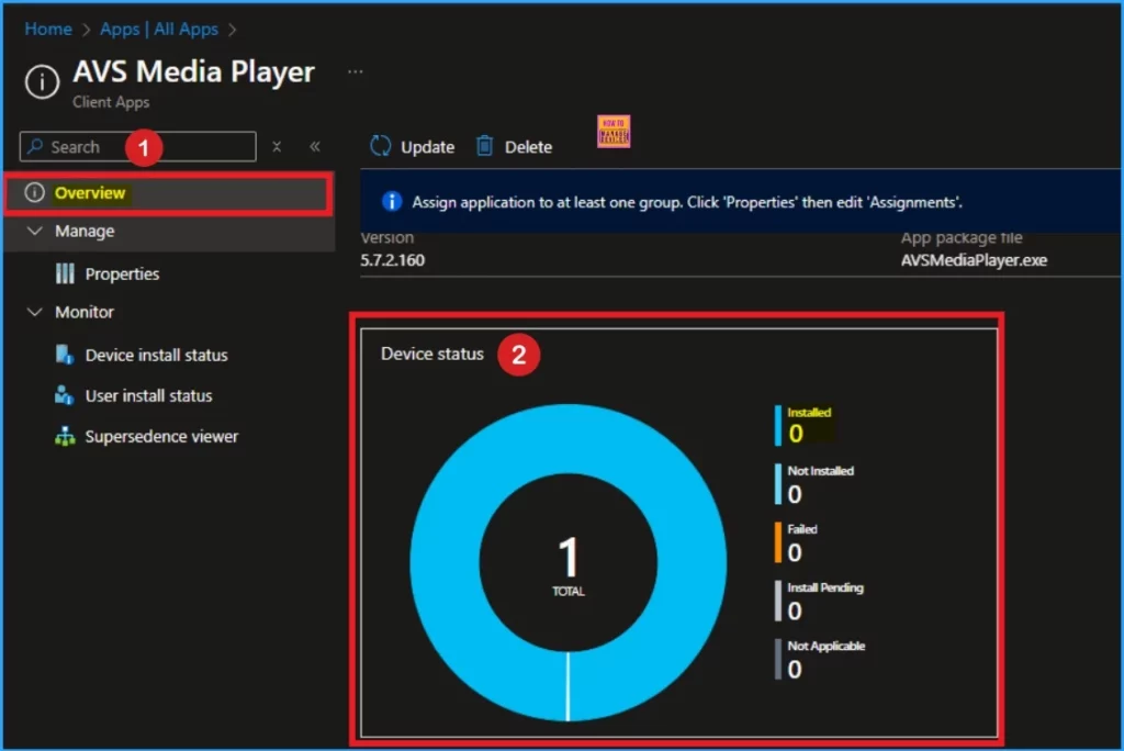 How to Remove Assigned Group from AVS Media Player App in Intune - Fig.8