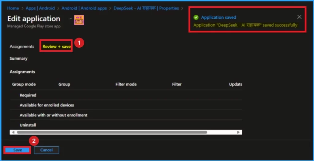How to Uninstall DeepSeek AI Assistant App on Android using Intune Managed Google Play App - Fig.8