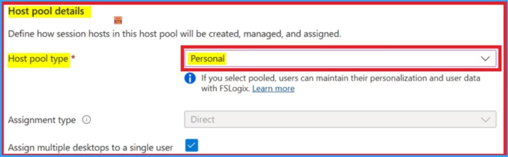 How to Assign Multiple Personal Desktops to a Single User in Azure Virtual Desktop - Fig.2 - Creds to MS