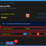 Enable or Disable Physical Computer Location Support for Printers using Intune Policy 1