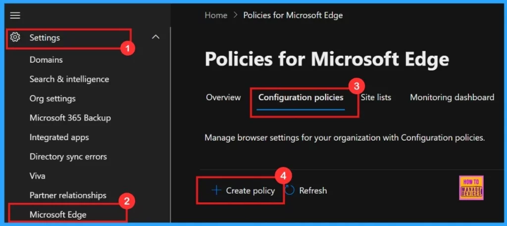 Enable or Disable Prevent Typosquatting Prompt Override Policy in MS Edge Browser using M365 Admin Center - Fig.1
