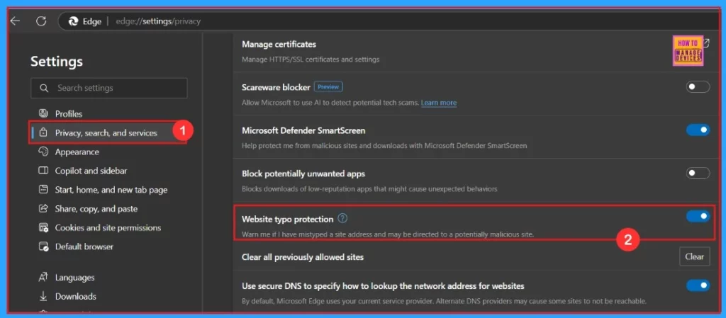 Enable or Disable Prevent Typosquatting Prompt Override Policy in MS Edge Browser using M365 Admin Center - Fig.12