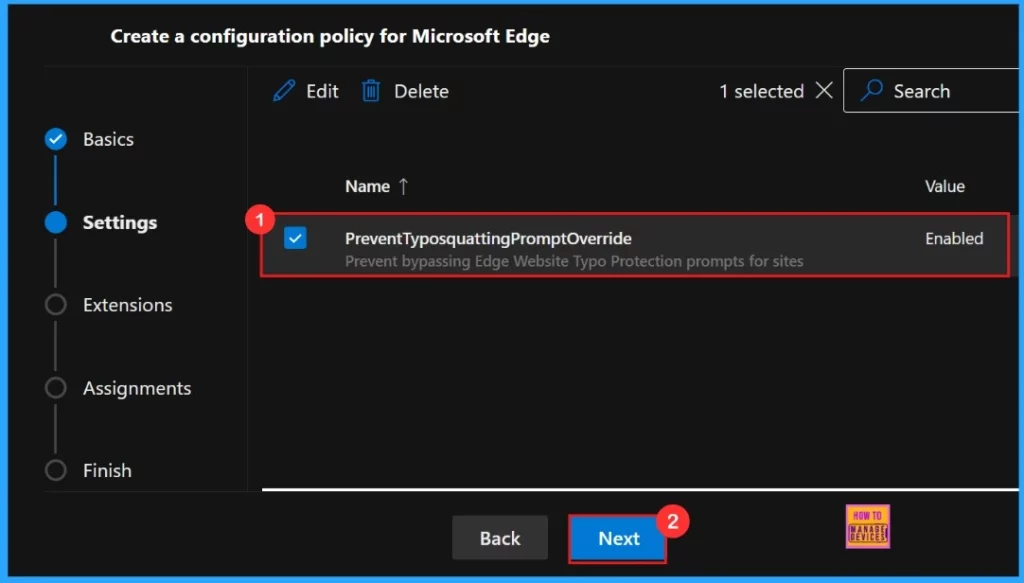 Enable or Disable Prevent Typosquatting Prompt Override Policy in MS Edge Browser using M365 Admin Center - Fig.6