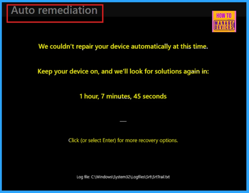 How Quick Machine Recovery Feature Automatically Fixes Windows 11 Boot Issues- Fig.3 (Credits to MS)