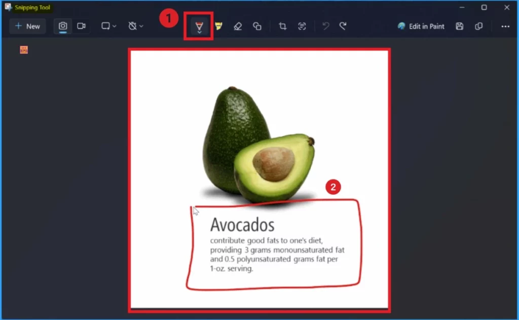 How to use New Draw and Hold Feature in Snipping Tool to Improve the Inking Markup Experience in Windows 11 - Fig.2 - Creds to MS