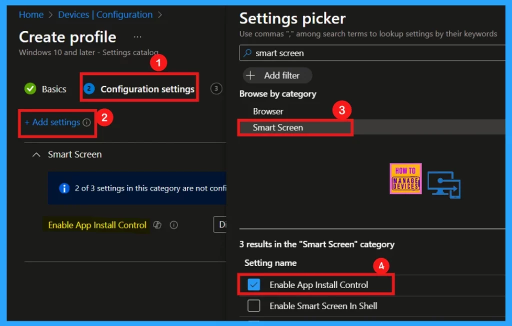 Enable or Disable App Install Control Policy using Intune Setting Catalog - Fig.6