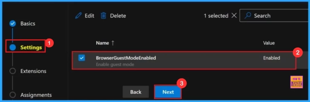 Enable Disable Browser Guest Mode in Microsoft Edge Browser using M365 Admin Center - Fig.6