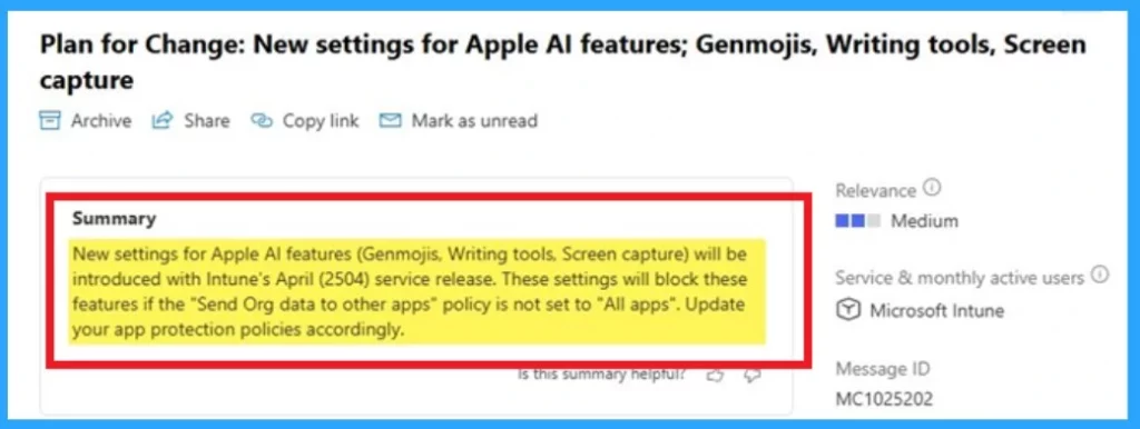 Block Gemojis and Screen Capture in Apple using Intune Security Policy - Fig.1 Creds to Arnab Mitra