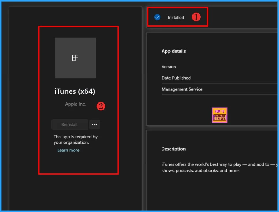 How to Install Apple iTunes on Windows Machines using Intune Application Model 13 How to Install Apple iTunes on Windows Machines using Intune Application Model - Fig.13
