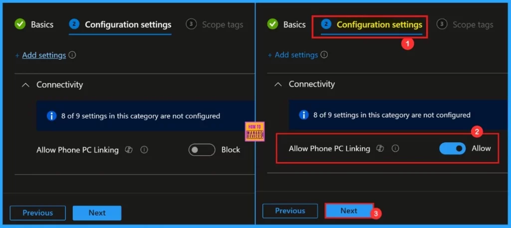 Block or Allow Phone PC Linking using Intune Security Policy - Fig.7