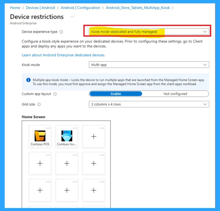 How Intune Simplifies Shared Device Management in Retail with Multi-App Kiosk Mode - Fig.3 Creds to MS