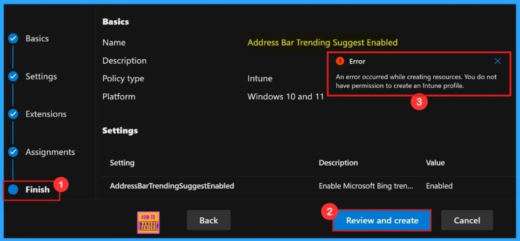 How to Enable or Disable Address Bar Trending Suggest Policy in MS Edge Browser using M365 Admin Center Fig.10