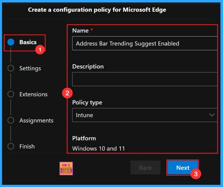 How to Enable or Disable Address Bar Trending Suggest Policy in MS Edge Browser using M365 Admin Center Fig.2