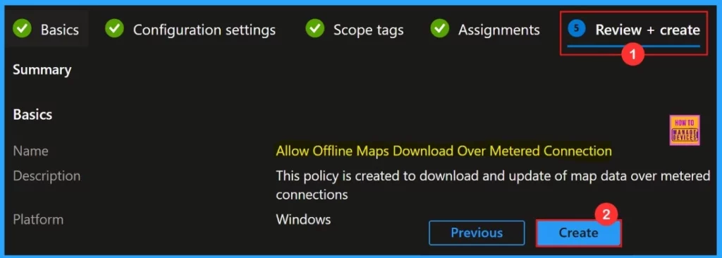 How to Configure Offline Maps Download Over Metered Connection Policy using Intune - Fig.10