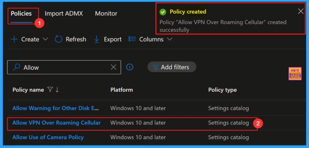 Allow or Block VPN Roaming Over Cellular in Connectivity using Intune Policy 12 Allow or Block VPN Roaming Over Cellular in Connectivity using Intune Policy - Fig.11